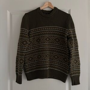 Banana Republic Apres Ski Fair Isle Crewneck Sweater